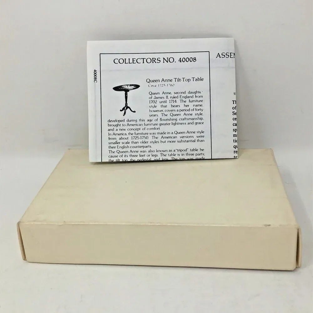 The House of Miniatures Wooden Dollhouse Kits Lot Of 3 Queen Anne LR Tables